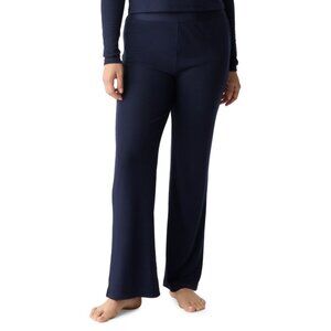 NWT  Gap GapBody Women's Ribbed High-Rise Pajama Pants - Navy Uniform S